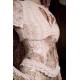 Blood Supply Cupid's Casket of Poems Round Neck Heart Short Lace Top(Full Payment Without Shipping)